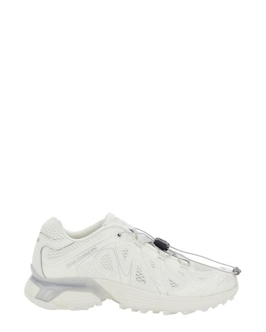 Salomon White Whisper Sneakers With Logo And Drawstring