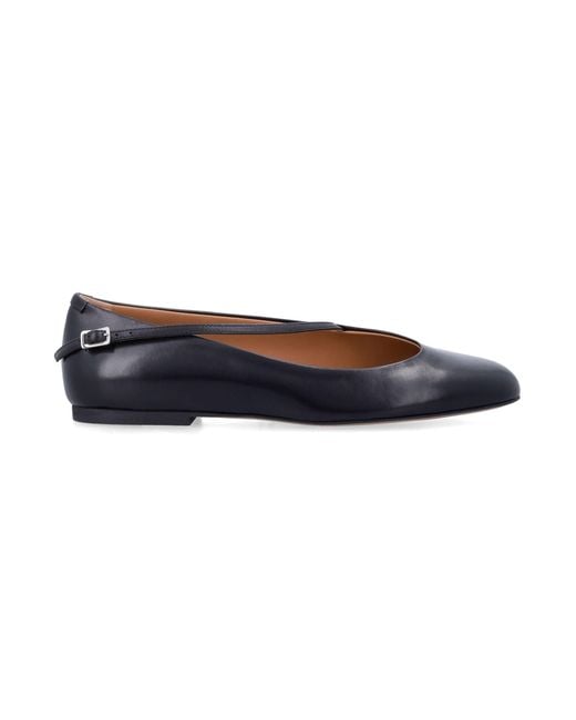 Jil Sander Blue Leather Ballerina