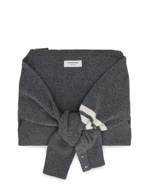 Thom Browne Black Knit Bag