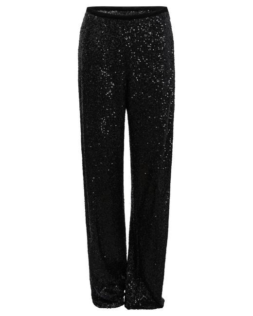 Women's Black Pants With Sequins