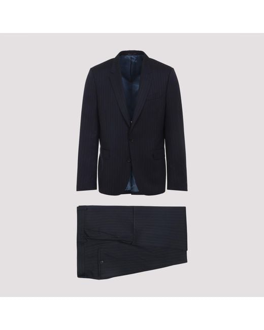 Paul Smith Blue Single Breasted Suits for men