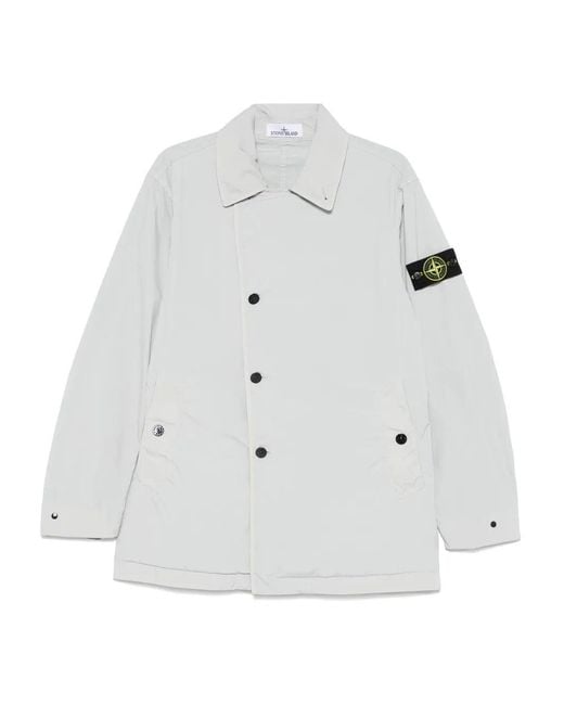 Stone Island White Jacket for men
