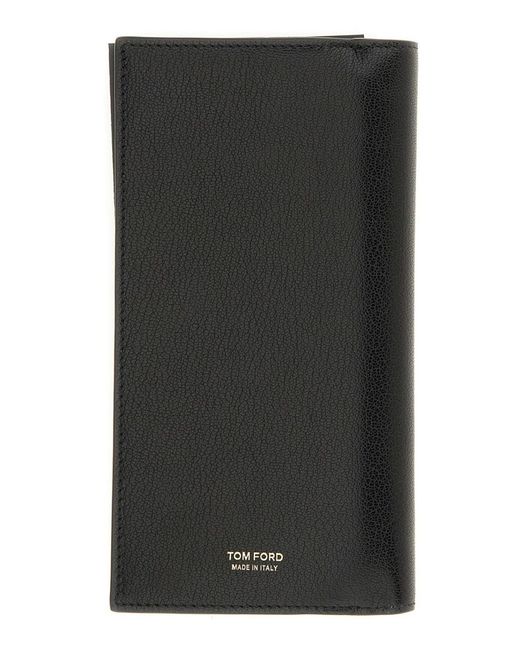Tom Ford Black Logo-Print Wallet