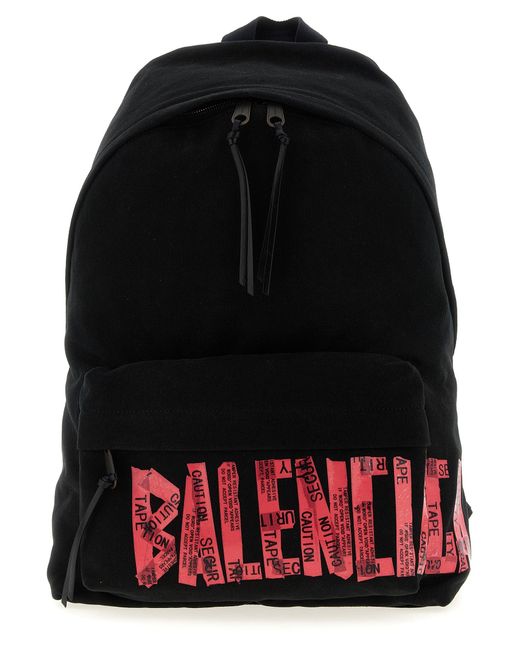 Women's Black 'Tape Type' Backpack
