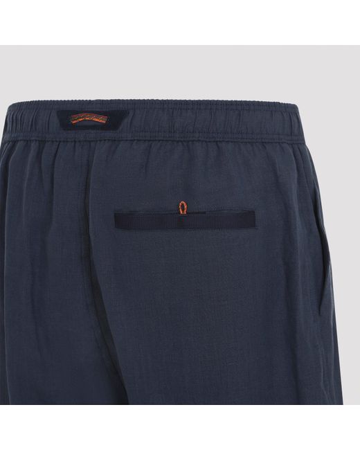 Sease Blue Hemp Drawstring Shorts for men