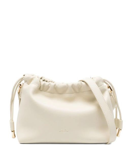 A.P.C. Ninon Mini Drawstring Bag in Natural | Lyst