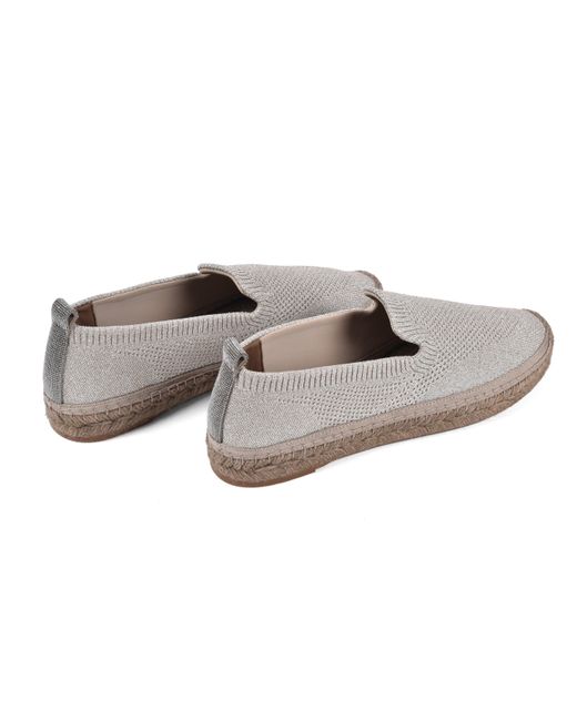 Brunello Cucinelli Gray Light Knit Espadrilles