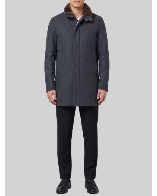 Herno Blue Anthracite Coat for men