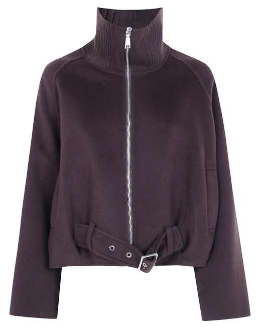 Seventy Purple Wool Bomber Jacket