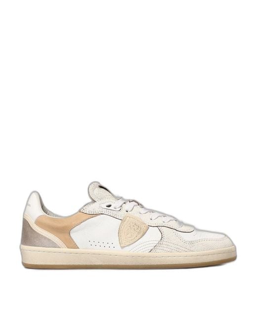 Philippe Model White Perforated Sneakers