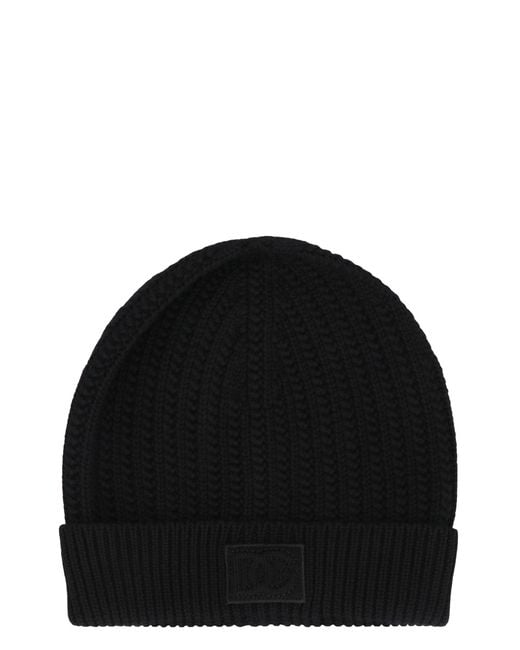 Dolce & Gabbana Black Dolce & Gabbana Knit Wool Hat for men