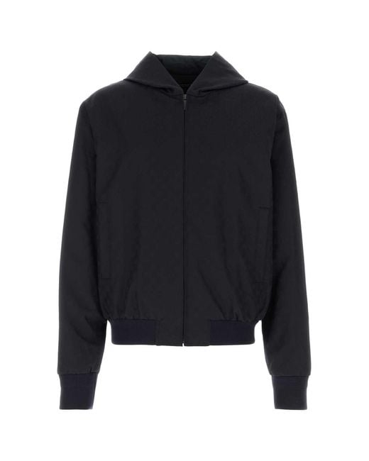 Gucci Blue Solid Hood Jacket for men