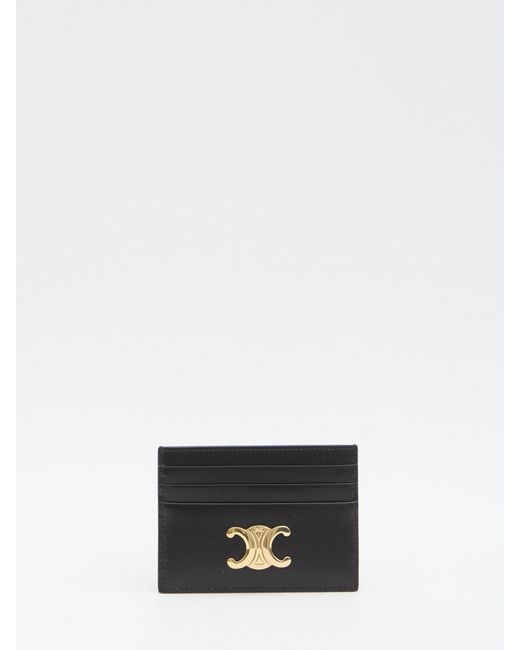 Céline White Triomphe Card Holder