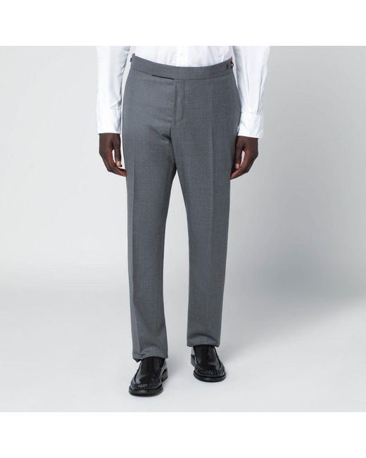 Thom Browne Gray Wool Trousers for men