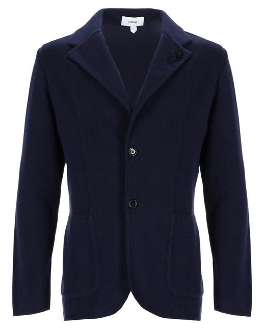 Lardini Blue Knitted Jacket