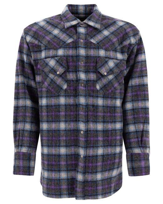 Beams Plus Blue Western Shirts for men