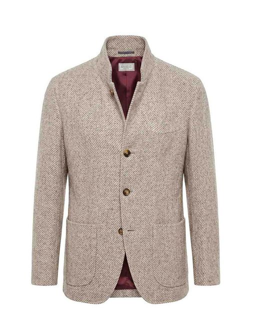 Brunello Cucinelli Natural Blazer for men