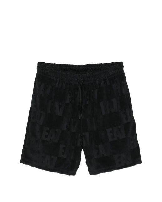 Women's Black Pattern Shorts