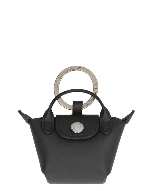 Longchamp Black Le Pliage Xtra Key Ring