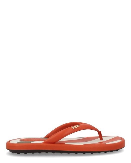 Tod's Red Thongs