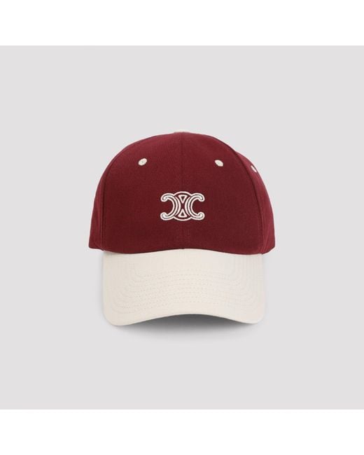 Céline Red Triomphe Cap