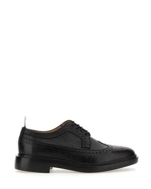 Men's Black Stringata Longwing Brogue