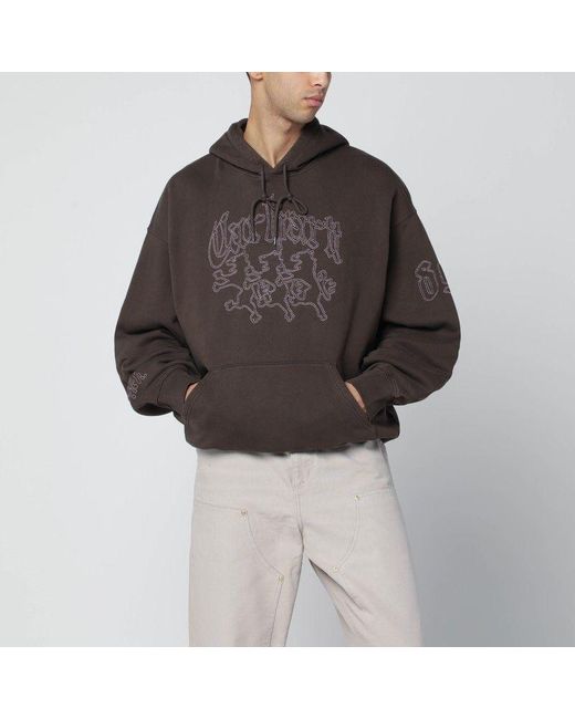 Carhartt Brown Hackwork Hoodie for men