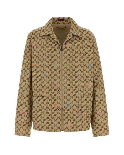 Gucci Natural Gg Canvas Jacket for men