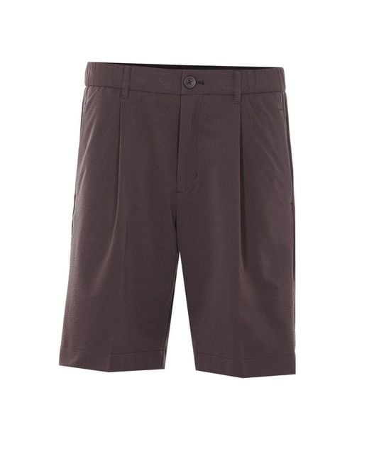 Herno Gray Dark Polyester Bermuda for men