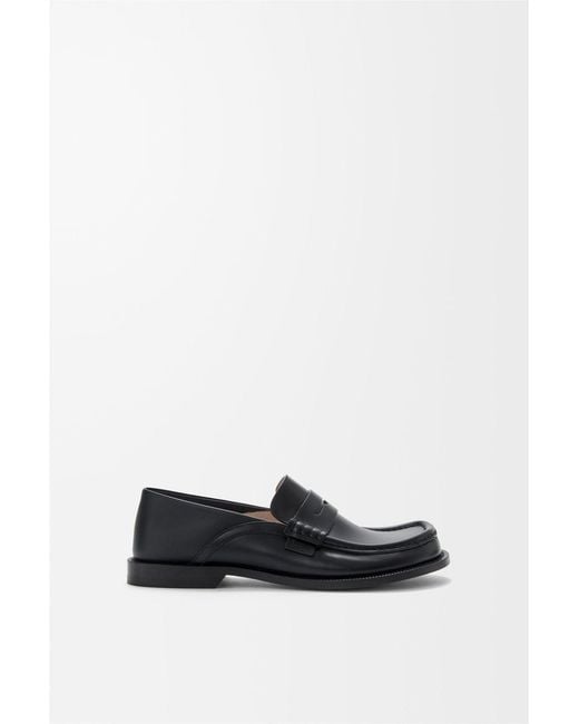 Loewe White Campo Flap Back Loafer