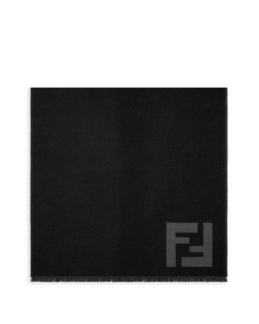 Fendi Black Ff Logo Scarf