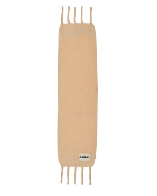 Women's White Long Scarf For