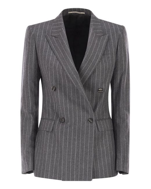 Tagliatore Black Double-Breasted Wool Jacket
