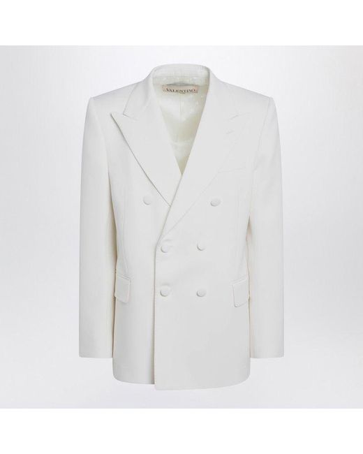 Valentino White Milkcolored Doublebreasted Jacket