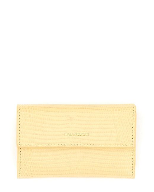 Jil Sander Natural Mini Leather Wallet
