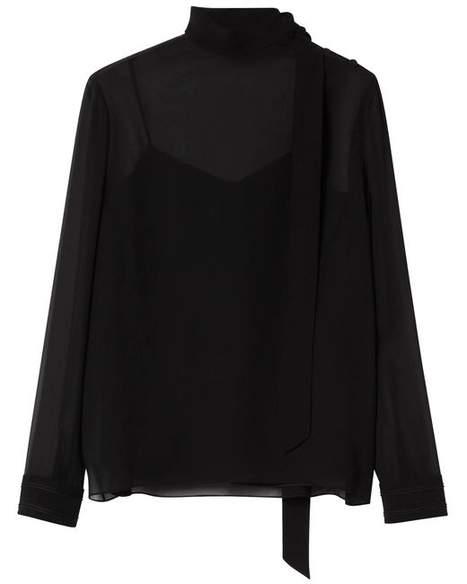 Gucci Black Silk Blouse
