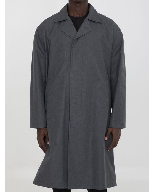 Dior Gray Coat With Martingale for men