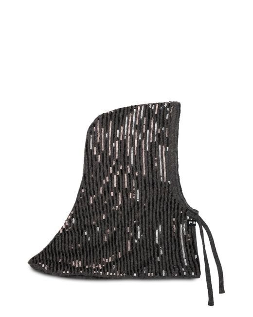 Pinko Black Balaclava With Adjustable Straps