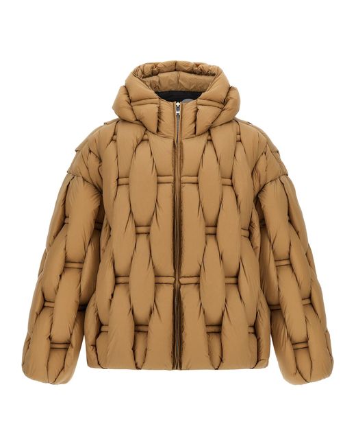 RAXXY Brown 3d Down Jacket Puffer Jackets Beige