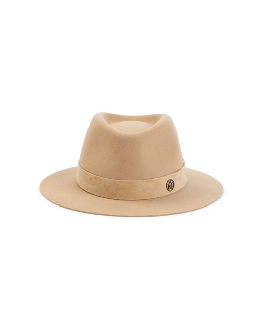 Maison Michel Natural Warm Andre Suede Hat