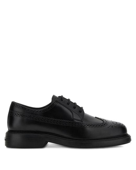 Hogan Black H704 Derbies for men