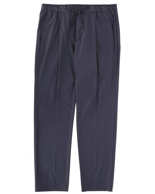 Herno Blue Pants With Logo for men