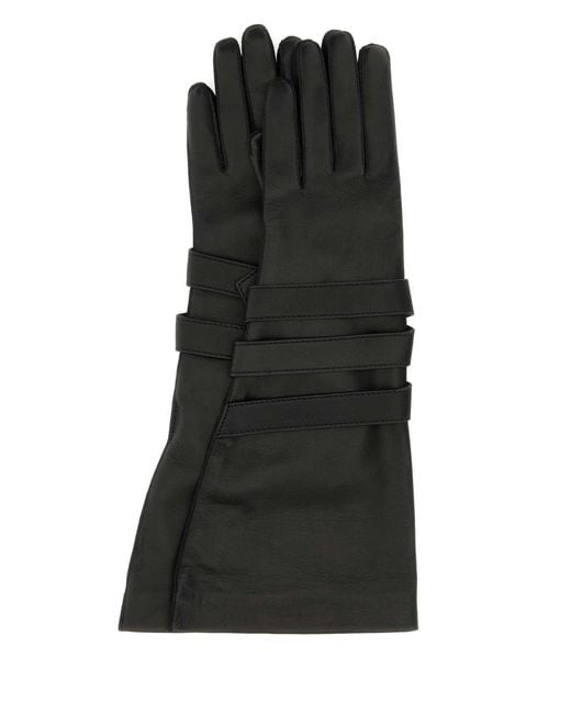 Women's Black Leather Gloves