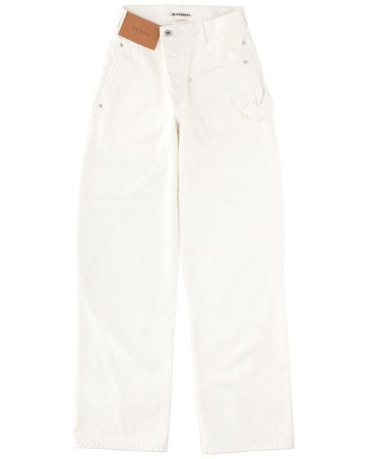 J.W. Anderson White Twisted Workwear Denim Jeans