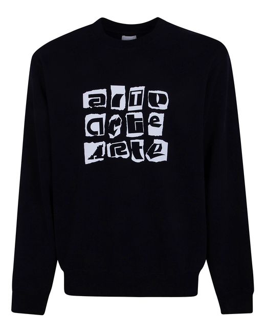 Men's Blue Multi Logo Crewneck