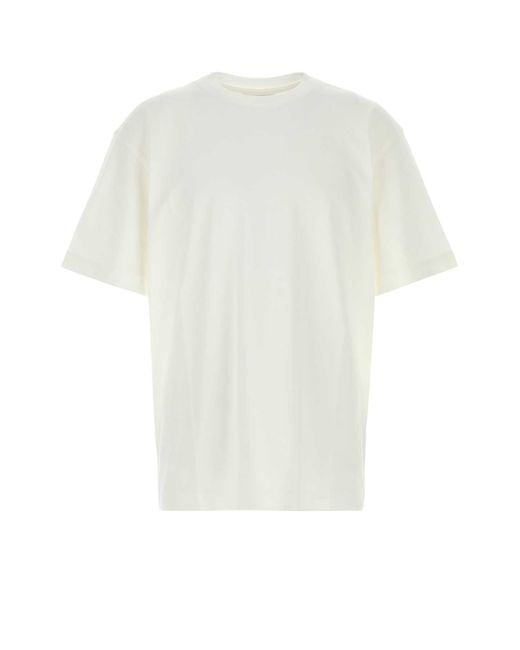 Bottega Veneta White Solid T-Shirt for men