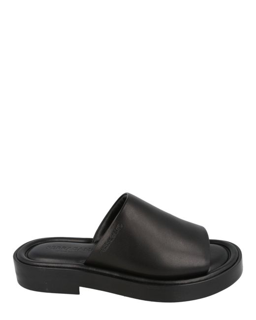 Ferragamo Black Giuone Slide Sandals for men