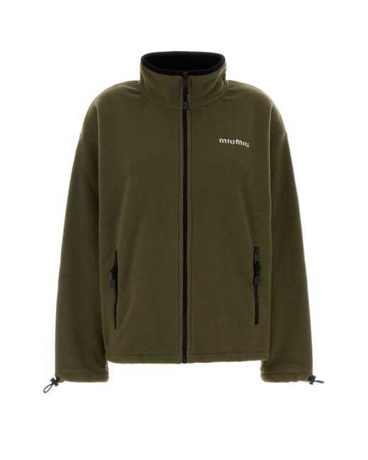 Women's Green Pile Jacket