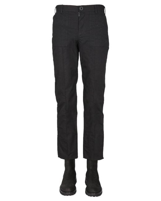 ArkAir Black Pants With Logo Button for men
