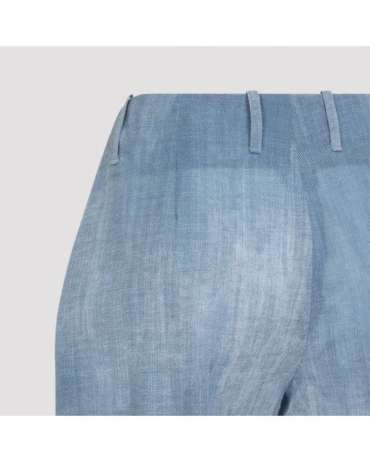 Ermanno Scervino Blue Polyester Pants